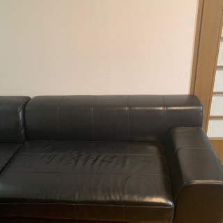 IKEA☆3人掛けソファ☆革シートで高級感あり♪ IKEA☆3人掛けソファ☆革シートで高級感あり♪