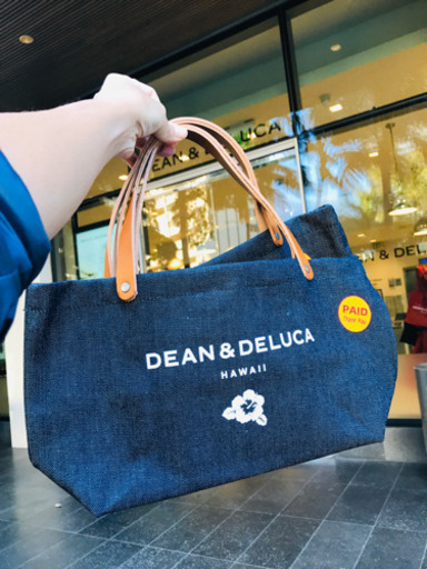 ハワイDean\u0026Deluca 入手困難限定販売デニム　プレミア付きバッグ