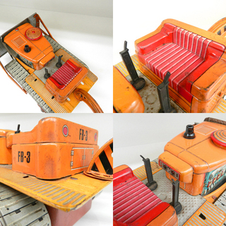 当時物 昭和レトロ ブリキ ブルドーザー 玩具 オブジェ おもちゃ 働く