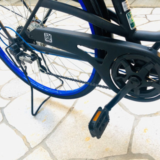 アサヒサイクル 27型 自転車 ジョイブロック276S ブラック/ブルー/外装6段変速 FJC76S