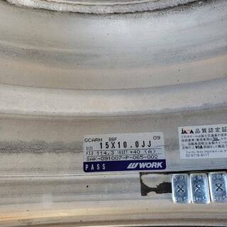 WORK GOOCARS ワーク　グッカーズ　１５インチ　１０Ｊ　２本　ファイヤーストーン　２９５／５０Ｒ１５