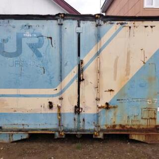 ＪＲコンテナ！物置、自転車小屋、バイク小屋に！両面開きなので、使い勝手は良いです！