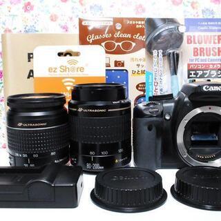 ★全国発送対応★交渉可★【初心者お勧め！】スマホ転送OK！Kiss X ダブルレンズ 望遠 セット
