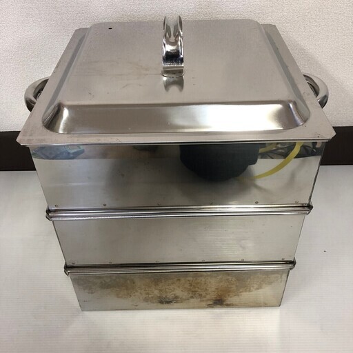 ステンレス製 角型 蒸し器 2段タイプ 蒸し部2段 水槽1段 蓋  茶碗蒸し せいろ 中華料理 業務用 厨房用品 ステンレス製 角型 蒸し器 2段タイプ 蒸し部2段 水槽1段 蓋 茶碗蒸し