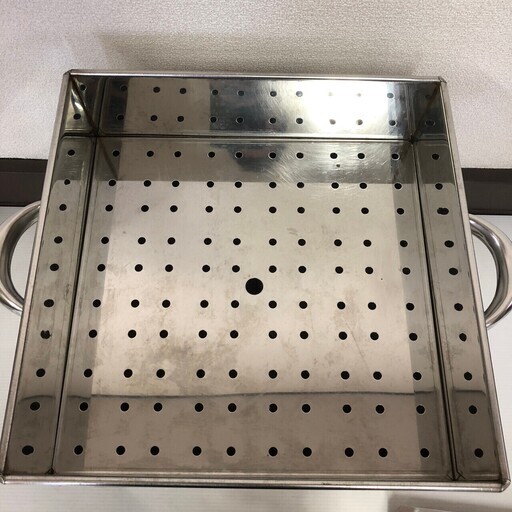 ステンレス製 角型 蒸し器 2段タイプ 蒸し部2段 水槽1段 蓋 茶碗蒸し