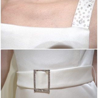 新品　ウエディングドレス　スワロフスキーベルト 新品 ウエディングドレス スワロフスキーベルト