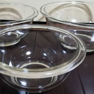 PYREX ◆ パイレックス ガラス ボール 3点セット 大中小...