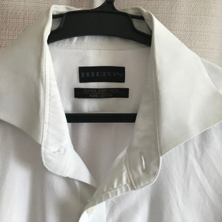 長袖シャツ Hilton ヒルトン　最高級ワイシャツ 白ドレスシャツ 