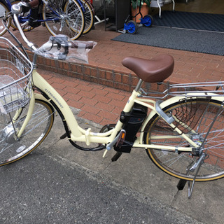 21テクノロジー 折り畳み 24インチ 電動アシスト自転車 クリーム 未使用