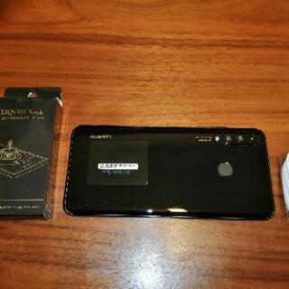美品 HUAWEI P30 lite SIMフリー ミッドナイトブラック 本体 液体