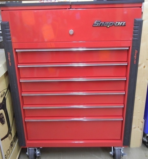超美品！　中古　スナップオン　ロールキャブ　レッド　KRSC343PVA　かぎ2本付　中古品