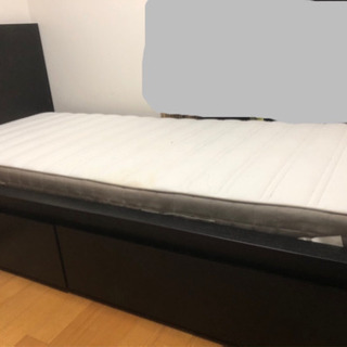 【⚠️締切間近】IKEA シングルベッド＋マットレス＋マットレス...