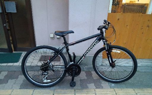 MAUNA 26吋 Fサス搭載マウンテンバイク アルミ/21speed/ブラック
