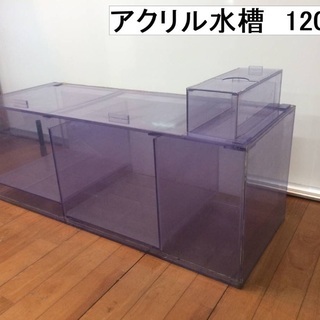 大型 水槽 アクリル素材 120cm×45cm×45cm 生簀 ...