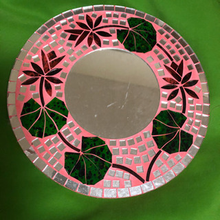 モザイクタイル風の鏡
