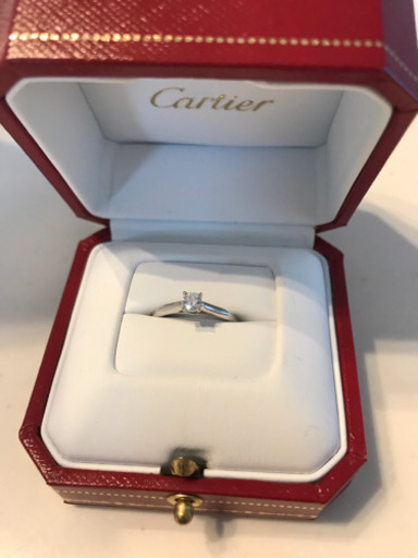 婚約指輪　カルティエ　ソリテール　0.18ct