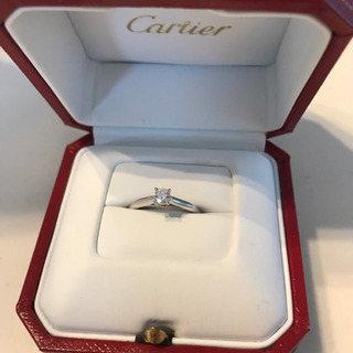 婚約指輪　カルティエ　ソリテール　0.18ct