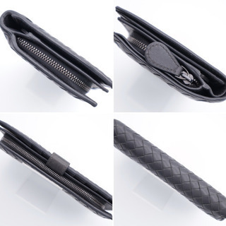 《BOTTEGA VENETA/イントレチャート 二つ折り長財布》ABランク