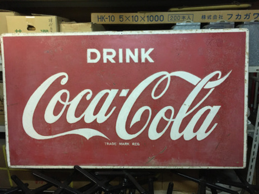 古い コカ・コーラのブリキビッグ看板 レトロ - 福岡県のその他