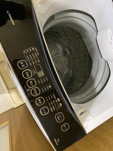 ⑥K01 17日のお持ち帰り限定 Maxzen 全自動洗濯機 6kg 2017年製 JW06MD01WB