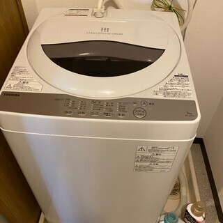 ⑦K03 17日のお持ち帰り限定 TOSHIBA 全自動洗濯機 5kg 2019年製 AW  