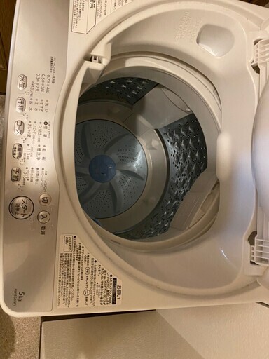 ⑦K03 17日のお持ち帰り限定 TOSHIBA 全自動洗濯機 5kg 2019年製 AW 