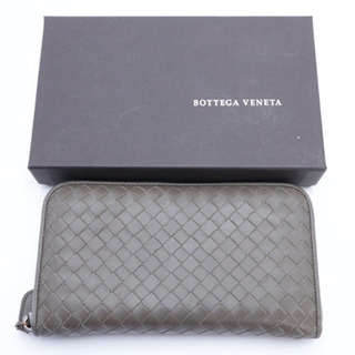 BOTTEGA VENETA/イントレチャート ラウンドファスナー長財布》箱
