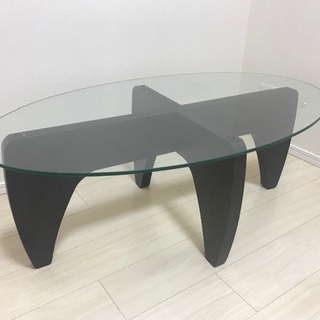 【新品同様】AZUMAYA リビングテーブル　ガラステーブル