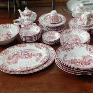 食器　Johnson brothers 希少の赤　48点セット