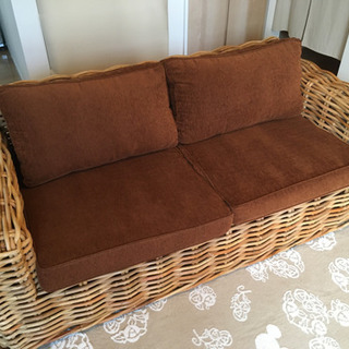 バリ　ラタンコーヒー　ソファ