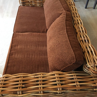 バリ　ラタンコーヒー　ソファ