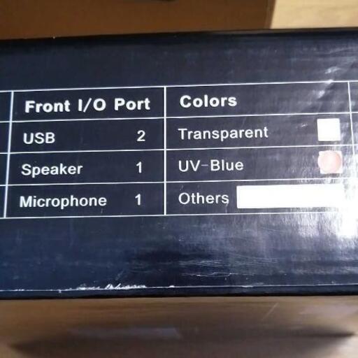 自作PC 組み立てケース 全面アクリル UV-BLUE