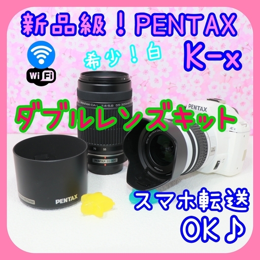 値引きOK❤️新品級！PENTAX K-x　ダブルズームレンズキット ❤️