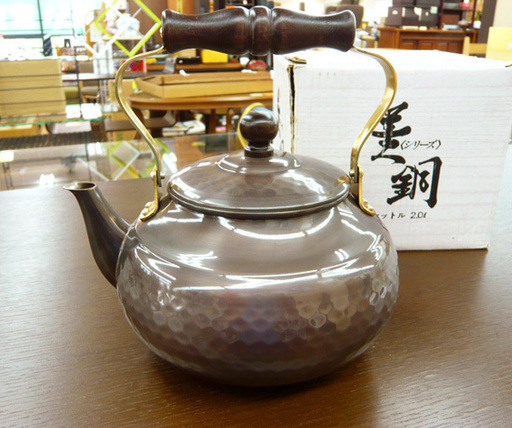未使用 美銅シリーズ 2リットル ケトル ブロンズ加工 copper 100 新光金属 2L やかん ヤカン 札幌 西岡店