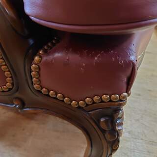 【値下げしました】カリモク　Domani　LOUIS　XVシリーズ　本革3Pソファ