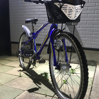 【取引完了】自転車　24インチ　ブルー