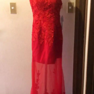 新品、真っ赤なドレス