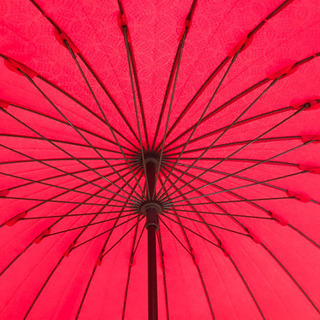 記念日撮影用の傘　赤色　中古美品