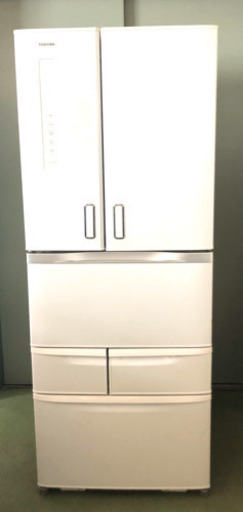 ● 東芝 481L 6ドア冷蔵庫（シェルホワイト）TOSHIBA VEGETA ベジータ GR-G48FX(WS)