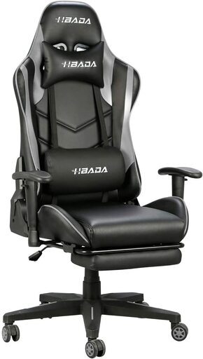 新品　Hbada ゲーミングチェア オフィスチェア デスクチェア ゲーム用チェア 耐荷重150kg静音キャスター リクライニング パソコンチェア ハイバック ヘッドレスト ランバーサポート 昇降アームレスト 腰痛対策 ひじ掛け付き PUレザー