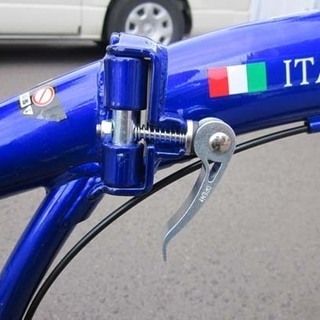 南12条店 【美品】20インチ 折り畳み自転車 ライト付き ブルーの通販は 