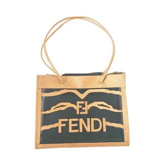 【FENDI】ゼブラパターンメッシュトートショルダーバッグ