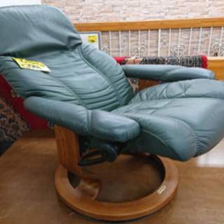 エコーネス EKORNES 　オットマン付き　大塚家具★リクライニングチェアセット　本革　買取帝国　朝霞店