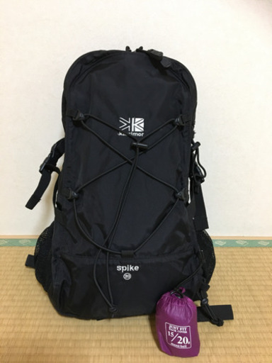 karrimor / spike 20 リュックサック 20L 黒色 ザックカバー付