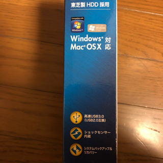 【未使用品】TOSHIBA 外付けhdd ハードディスク 500GB