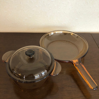 耐熱ガラス　フライパン、鍋