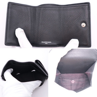 《BALENCIAGA/ペーパーミニウォレット 三つ折り財布》ABランク