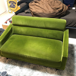【美品】緑色のソファ