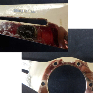 当時物 NARDI クラシック 36φ ウッド ステアリング ゴールド メッキ ナルディ ハンドル 金 ホーンボタン・リング付き 札幌市西区西野