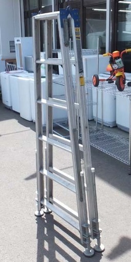 脚立 伸縮式はしご兼用脚立 ラビット アルミ合金製 RK-180 1726